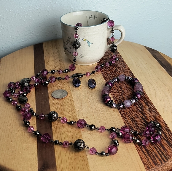 Jewelry Dish Mug Bundle Of 4 Purple Gun Metal - Picture 3 of 6